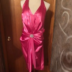 Hot pink/Fuchsia Halter Top Dress